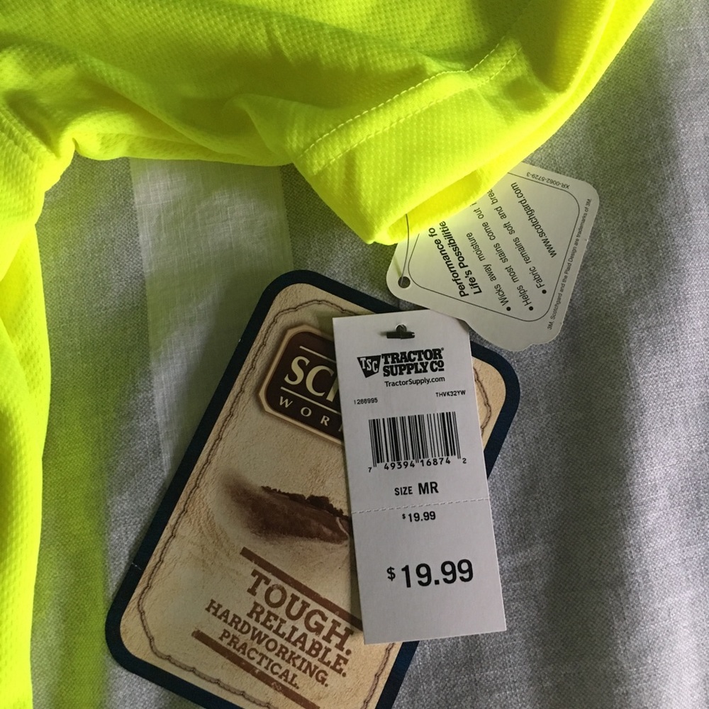 Hi Viz Safety Shirt Men’s Medium New With Tags
